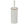 Generico Set accessori bagno completo Linea London BIANCO effetto legno - Dispenser, Portascopino, Portaspazzolino, Portasapone e Pattumiera 5L (PORTASCOPINO)