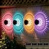GOUYENG Lampada da Parete Decorativa a Energia Solare con Mandala,2 Pezzi Lampada Solare da Esterno,Applique Solares da Esterno,Lampade Solari per Uso Esternos,per Muro Vialetto Giardino