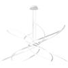 Top Light Sospensione Moderna Tornado Alluminio Bianco Led 88W D.100Cm Luce Calda