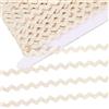 GORGECRAFT 16.5 Yards Cotone Rick Rack Trim per Cucire 12mm RIC Rac Rickrack Pizzo Onda Nastro Floreale Bianco Zig Zag Onda Piegatura Frangia Pizzo Trim S Forma Tessuto Intrecciato per Fai da Te