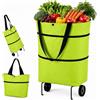 GHHYLEMIZE Borsa trolley pieghevole per la spesa carrellino spesa con ruote grande | carrello 2-in-1, portatile da 23 l, Borsa Shopping con Ruote Pieghevole Oxford, per commissioni quotidiane