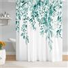 M&W DAS DESIGN Tenda da doccia con diversi motivi per piante, fiori, foglie, boccioli di fiori, rilassamento, motivo piante accogliente, accessorio da bagno di alta qualità, 100% impermeabile