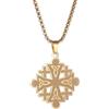 Generico Unisex Nuova Croce di Gerusalemme Accessori Collana Uomo Collana di cornamusa Pendente