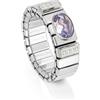 Nomination Xte Anello Donna Acciaio con Cubic Zirconia | Anello estensibile in acciaio con Cubic Zirconia e pietra colorata. Elegante, luminoso e comodo da indossare ogni giorno.