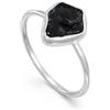 I-be, Anello in tormalina nera - gemma naturale - argento sterling 925, 1080ROH sw, 60, Argento, Tormalina