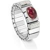 Nomination Xte Anello Donna Acciaio con Cubic Zirconia | Anello estensibile in acciaio con Cubic Zirconia e pietra colorata. Elegante, luminoso e comodo da indossare ogni giorno.