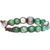 Generico Bracciale Tamashii Tibetano Originale BHS1100-140 con Agata Verde Striata e Ruota della Preghiera in Argento 925 - Unisex, Regolabile, Gioiello per Equilibrio e Fortuna