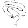 amorili Preziosionline Collana Rosario San Padre Pio Benedetta Uomo Donna in Acciaio Inox - Simbolo Cattolico Cristiano di Fede Religioso - Collana Rosario Elegante Idea Regalo - cll1024