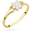 Sakrami Anello in Oro Stella Alpina.Gioiello con scatola Personalizzata. Idea Regalo per Donna Ragazza per Fidanzamento, Anniversario o Occasioni Speciali + Confezione regalo