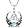 YAFEINI Collana con Ciondolo a Forma di Cuore Celtico in Argento Sterling 925, Gioielli d'Amore Infinito