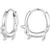 Jefanny Orecchini a cerchio da donna, in argento Sterling con bassotto, ideali come regalo per ragazze, Argento, Argento