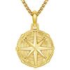 OHAYOO Collana con ciondolo a forma di bussola con foto, in argento Sterling 925, medaglione apribile, catena pirata per uomo e donna