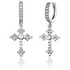 Jpltlvy Orecchino a forma di croce con zirconia cubica, stile hip hop, da indossare tutti i giorni, unisex, regalo per uomo e donna