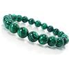 Jaipur Gems Mart Natural AAA Malachite Stretch Bracciale | 7-7.5" Lunghezza della Malachite Braccialetto della Pietra preziosa | Bracciale Unisex | Perline Figura Rotonda 6mm
