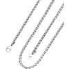 Bandmax Collana Uomo con Catena a Spiga in Acciaio Inossidabile/Placcato in Oro/Nero, Larghezza 2/3/6/9 mm Lunghezza 46-76 cm, Collana da Uomo e Donna Stile Minimalista ed Elegante