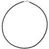 I-be, collana in spinello nero, diametro 3 mm, chiusura a moschettone in argento Sterling 925, lunghezza: 45 cm, con custodia regalo (446603/nero/45)