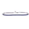 Remo Gammella Bracciale Uomo Donna Tennis Argento 925 con Zirconi - Dimensioni 2 mm - Misura regolabile da 17 a 20 cm - Colore a scelta (Oro Bianco/Zirconi Blu Zaffiro)