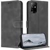 ZONNAVI Cover per Oppo A94 5G, [Blocco RFID] Custodia a Libro in Pelle con Porta Carte, Flip Case Portafoglio Antiurto Cover per Oppo A94 5G (Grigio)