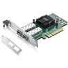 H!Fiber.com 10G Scheda di rete Ethernet,2 ports SFP+ NIC,10GbE CNA,SPEC pari a X520-DA2, compatibile con Intel 82599ES controllore,supporto Windows Server/Linux/VMware (non supporto MAC)