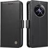 XINNI Cover per Realme 12 5G/Realme 12X 5G Custodia | Semplice Cellulare Libro Antiurto Flip Pelle PU/TPU Magnetica Case