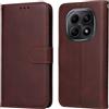 YUXING Cover per Xiaomi Redmi Note 15 5G/Poco M8 5G, Custodia a Libro | Pelle, Portafoglio, Blocco RFID, Porta Carte e Tasca Contanti, Chiusura Magnetica, Supporto, Antiurto-Marrone