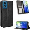 COMAKU Cover a Libro Motorola Moto E14, Custodia a Portafoglio in Pelle con Supporto e Chiusura Magnetica Compatible per Motorola Moto E14 - Nero