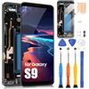 ARSSLY Schermo LCD per Samsung Galaxy S9 G960 Display per Samsung S9 G960 SM-G960F 5,8 Touch Screen Digitizer Assembly con Riparazione (Nero con Telaio Incell, Senza Fingerprint Unlocking)