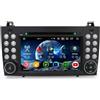 Erisin 8-Core 4GB+64GB Android 14 Autoradio GPS Navigatore per Mercedes Classe SLK R171 W171 7 pollici Schermo IPS Supporta CarPlay Android Auto Bluetooth DSP WiFi 4G DAB+ USB OBD2 FM CD DVD Canbus