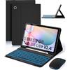 SOPPY Custodia Tastiera Retroilluminata con Mouse per Samsung Tab S6 Lite 10.4 2024/2022/2020, Layout Italian, 7 Colori Retroilluminazione, Porta Penna S, Copertura Sottile, Nero
