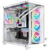 EMPIRE GAMING - Case da Gioco PC Gaming CL-242 - ARGB Grande Torre ATX, Micro-ATX e ITX - 7 Ventole 120 mm 3 pin 5 Volt LED RGB Indirizzabile - MB Sync - Mid Tower Bianco
