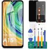 SRJTEK Per Oppo A15 Schermo di Ricambio Per Oppo A15s Display LCD Per Oppo A15 Touch Screen Digitizer Assembly CPH2185 Kit di Riparazione (nero)