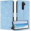ZONNAVI Cover per Xiaomi Redmi Note 8 Pro, [Blocco RFID] Custodia a Libro in Pelle con Porta Carte, Flip Case Portafoglio Antiurto Cover per Redmi Note 8 Pro (Blu chiaro)