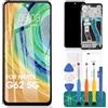 SRJTEK Per Motorola Moto G62 Display LCD Per Moto G62 5G Schermo di Ricambio Per Moto G62 Touch Screen Digitizer Assembly Kit di Riparazione (Nero, Con Cornice)