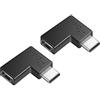 iJiZuo Adattatore USB C ad Angolo di 90 Gradi (2 Pezzi), OTG Adattatore USB C Maschio a Femmina, Estensione USB-C USB 3.1 Tipo-C ad Angolo Destro e Sinistro per MacBook, Samsung S8/ S9/S10