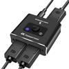Ozvavzk Switch DisplayPort Sdoppiatore DisplayPort, Alluminio DP Switch 4K@60Hz DP Splitter Bidirezionale 1 in 2 Out/2 in 1 Out Supporta 2K/1080P@120Hz 3D per PC Laptop Proiettori Monitor box PS5/4/3