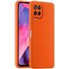HULLIN Custodia per Telefono in Silicone Colorato, Adatta per Samsung Galaxy A12 / M12 / A12 Nacho (6.5) - Arancia