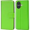 Verco Custodia per iPhone 17, a libro, con scomparti per carte di credito/funzione leggio, colore verde