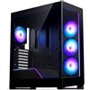 Phanteks NV5X, Case da Gaming ATX ad Alto Flusso D'Aria, 4 Ventole S25 da 120mm ARGB, Porta Type-C, Supporto Radiatore 360, ARGB Integrata, Doppio Pannello in vetro Tempra Nero.