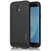TECHGEAR Galaxy J5 2017 Custodia - [Stealth Case] Dettagli in Fibra di Carbonio Cover Protettiva in TPU flessibile, Antiurto, Ultra Sottile Compatibile con Samsung Galaxy J5 2017 - Nero