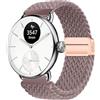 GIOPUEY 18mm Cinturini Magnetica Compatibile con Withings ScanWatch 2 38mm/Nova Brilliant 39mm/ScanWatch Light, Cinturino in Morbido Nylon Intrecciato [Unisex] [Traspirante] - Purple