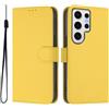 IMEIKONST Custodia per Samsung Galaxy S26 Ultra Case a Libro in Pelle PU Portafoglio con Porta Carte Protettiva Antiurto Magnetica Supporto Stand Caso per Samsung S26 Ultra. Giallo Limone YBP1