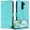 ZONNAVI Cover per Xiaomi Redmi Note 8 Pro, [Blocco RFID] Custodia a Libro in Pelle con Porta Carte, Flip Case Portafoglio Antiurto Cover per Redmi Note 8 Pro (Verde Menta)