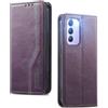 FANFO Custodia per Vivo V40 SE, Cover Wallet in PU Pelle Durabile [Standard Business], Protezione Completa, con Funzione Stand e Chiusura Magnetica.- Purple