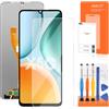 AGCUT Schermo di ricambio per Honor X5C / X5C Plus LCD Display per Honor X5C Screen Replacement Touch Digitalizer Vetro Pannello Assemblea di Riparazione con Strumenti (Nero, senza cornice)