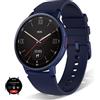 FirYawee Smart Watch per donne e uomini (rispondere/comporre chiamate), quadrante rotondo da 3,3 cm, orologio con display sempre attivo per telefoni Android e iOS, impermeabile IP68, fitness tracker con voce