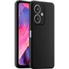 HULLIN Custodia per Telefono in Silicone Colorato, Adatta per Redmi 13C 5G / Redmi 13R 5G (6.74) - Nero