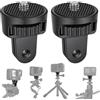 Adiwo 2 Pezzi Adattatore per Treppiede con Vite da 1/4, Adattatore per Treppiede a 360°, per Fotocamera e Montaggio per GoPro, Insta360 e Altre Action Cam