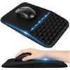 AXFEE Tappetino Mouse Ergonomico, con Poggiapolsi, Base Antiscivolo in PU | Tappetino per Mouse, con Schiuma Memory Morbida, Design Massaggiante, Allevia il Dolore, per Computer, Ufficio, Nero