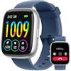 PTHTECHUS Smartwatch Uomo Donna, Orologio Smartwatch con Effettua/Risposta Chiamate | Contapassi/Cardiofrequenzimetro, Impermeabile IP68 100 Modalità Sportive 1.83 HD Smart Watch per Android iOS Blu