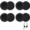 FinalCool 8 Pezzi 50mm Cuscinetti di Ricambio Compatibili con Cuffie Sennheiser, Cuscinetti Auricolari di Ricambio in Schiuma Traspirante Per Pc 2 Chat/Pc 3 Chat/Pc 5 Chat/Pc 7 USB/Pc 8 USB (Nero)